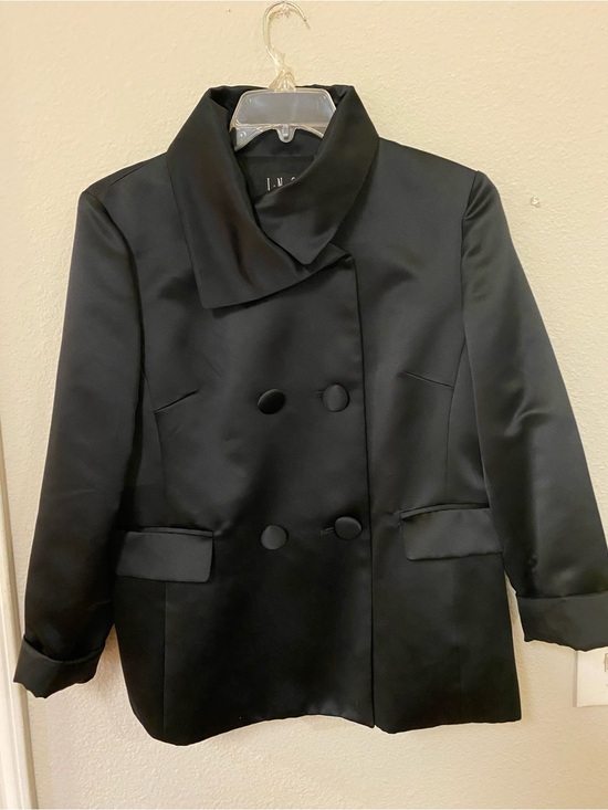 INC International Concepts Jackets & Blazers - 3/$18 - INC International Concepts Black Double-Breasted Satin Blazer - EUC